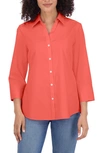 Foxcroft Mary Button-up Blouse In Tangerine