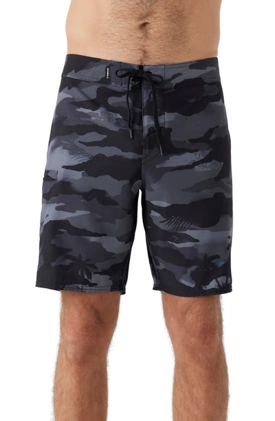 O'neill Hyperfreak Heat Camouflage Swim Trunks In Black Camo