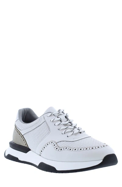 Zanzara Romana Brogued Sneaker In White