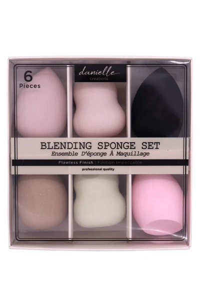 Danielle 6-pack Assorted Blending Sponge Set In Pink Multi