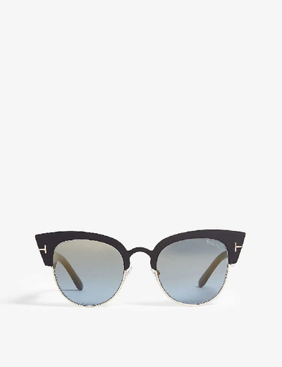 Tom Ford Alexandra Cat Eye Sunglasses In Black