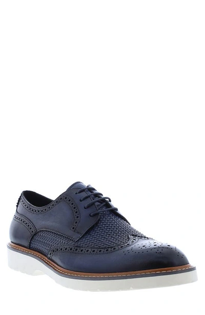 Zanzara Tails Wingtip Derby In Navy