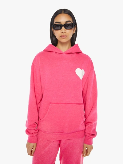 Sprwmn Heart Hoodie Hot In Pink - Size X-small