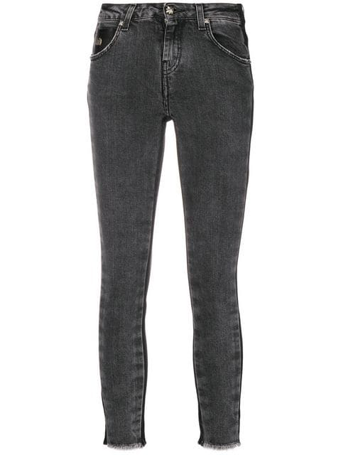 grey jeans with side stripe
