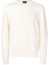 Z Zegna Round Neck Sweater In White
