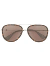 Gucci Eyewear Klassische Pilotenbrille - Braun In Brown