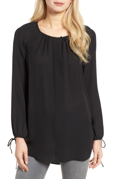 Ag The Winters Silk Crepe Shirt In True Black