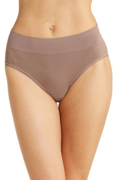 Wacoal Feeling Flexible High Cut Briefs In Metallic