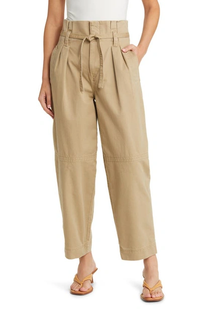 Madewell Paperbag Trench Trousers In Drill Khaki