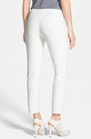 Eileen Fisher Stretch Crepe Slim Ankle Pants In Bone