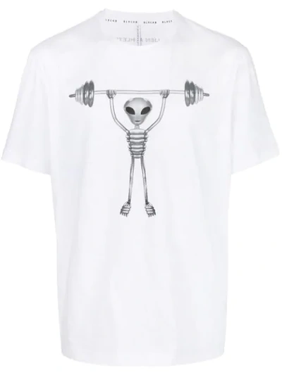Blackbarrett Tshirt Printed Gym Skeleton In White Silver