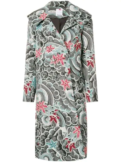 Ultràchic Printed Coat - Blue