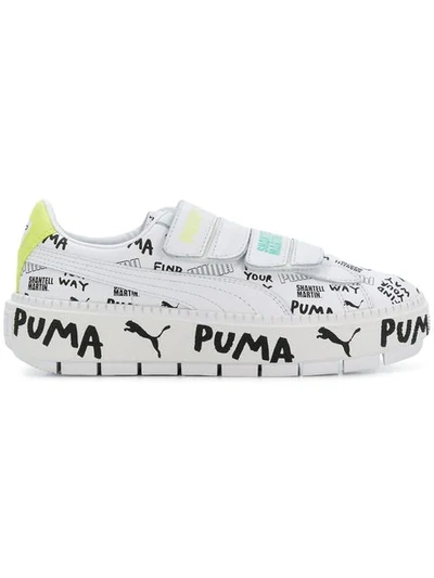 Puma Low Top Leather Trainers In White