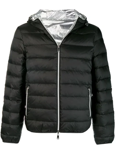 Emporio Armani Down Filled Puffer Jacket In Black