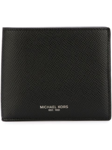 Michael Kors Greyson Pebbled Billfold Wallet In Black | ModeSens