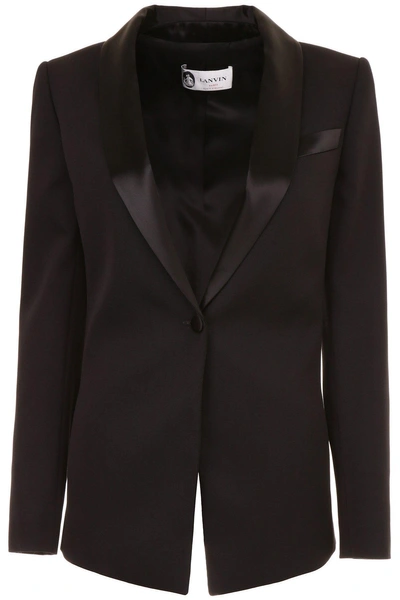 Lanvin Smoking Tuxedo Blazer In Black