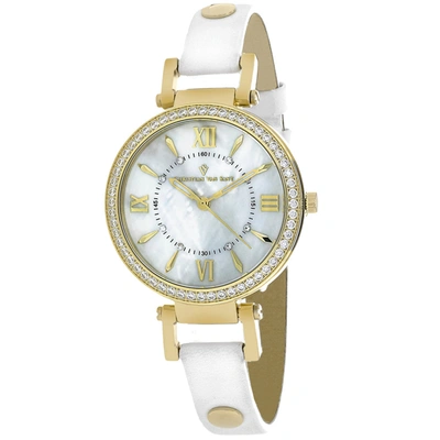 Christian Van Sant Women's White Mop Dial Watch In Multi