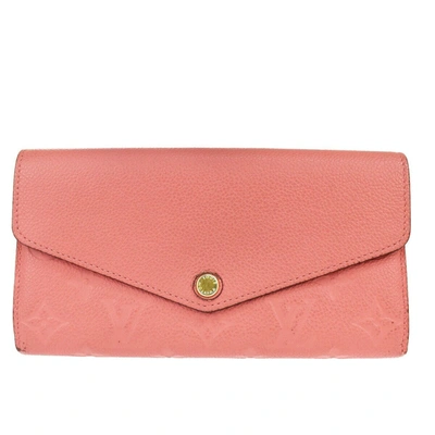 Pre-owned Louis Vuitton Empreinte Canvas Wallet () In Pink