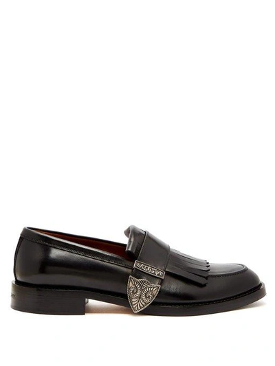 Givenchy Cruz Fringed Leather Loafers In Black