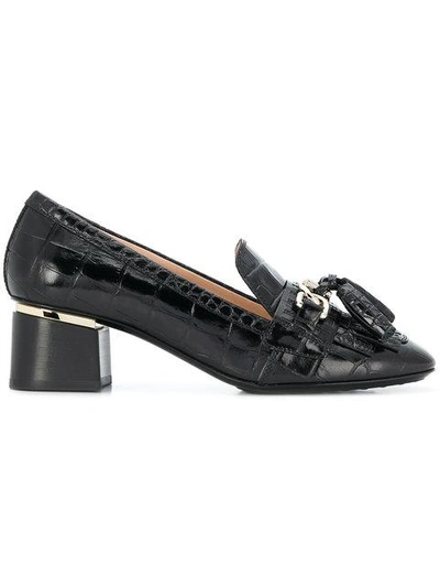 Tod's Chunky Chain Pumps In Black