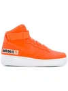 Nike Women's Air Force 1 High Lx Leather Casual Shoes, Orange In Yellow