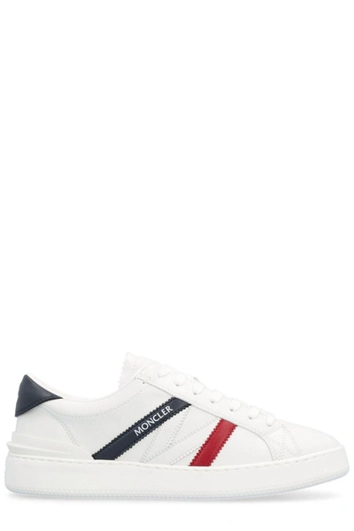 Moncler Logo Printed Lace-up Sneakers In White