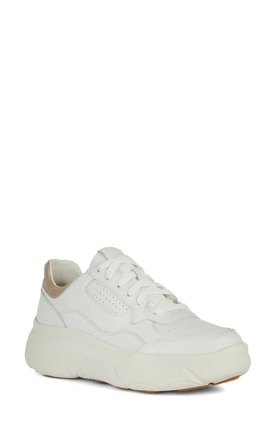 Geox Nebula Platform Wedge Sneaker In White