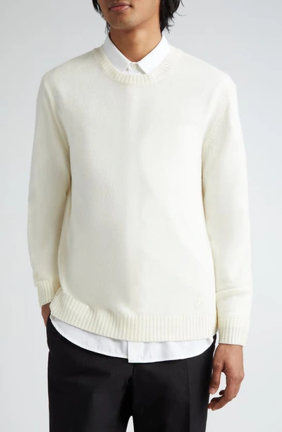 Jil Sander Wool Crewneck Sweater In Natural