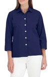 Foxcroft Kelly Button-up Shirt In Navy