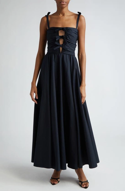 Giambattista Valli Bow Front Maxi Dress In Black