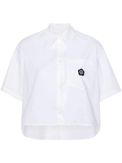 Kenzo Boke 2.0 Cropped Shirt In White