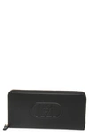 Mcm Mode Travia Leather Zip Around Wallet In Black