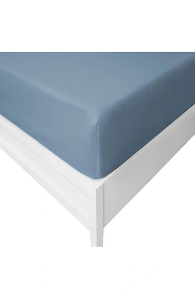 Nautica Na T180 Cvc Solid Fitted Sheet In Lake Blue