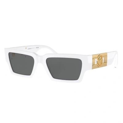 Versace Iconic Ve 4459 314/87 54mm Unisex Rectangle Sunglasses In White