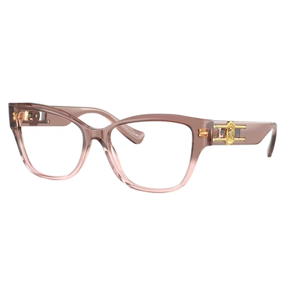 Versace Iconic Ve 3347 5435 52mm Womens Cat-eye Eyeglasses 52mm In Multi