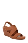 Naturalizer Palmer Strappy Wedge Sandal In Brown Microsuede