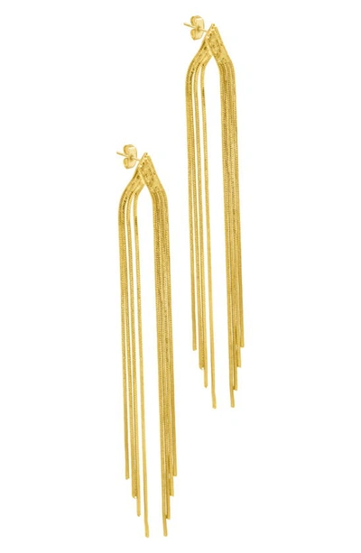 Adornia Strand Chain Drop Earrings In Gold