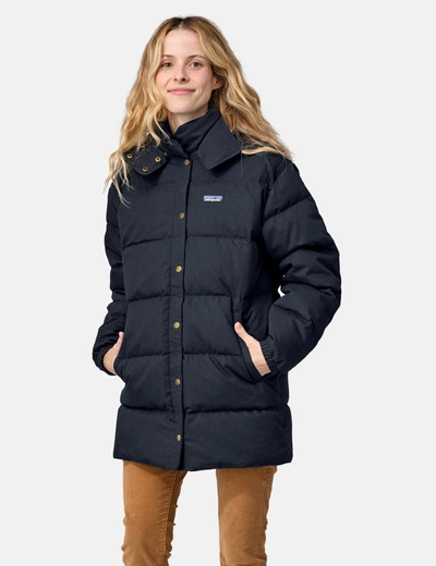 Patagonia Women's Cotton Down Parka In Navy Blue