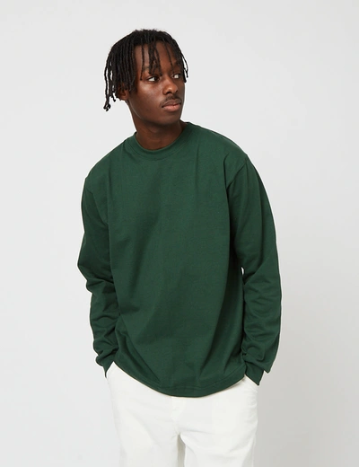 Camber Usa 305 Long Sleeve T-shirt (8oz Cotton) In Green