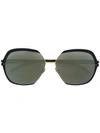 Mykita Round Oversized Sunglasses In Black