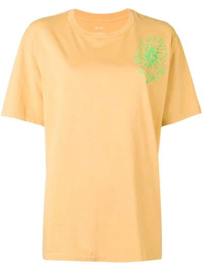 Julien David Round Neck T-shirt In Yellow