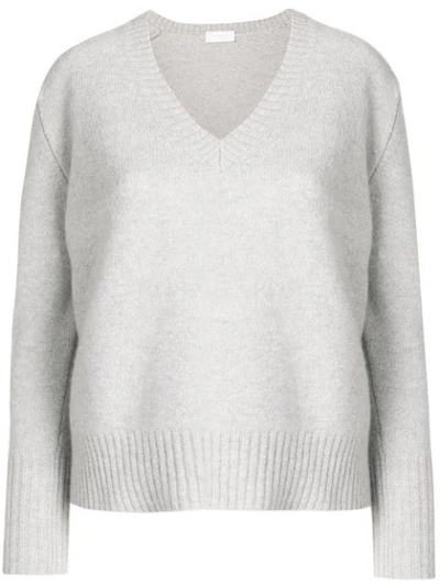 Zanone V-neck Jumper In Grey