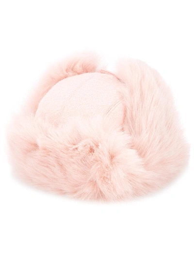 Federica Moretti Fur Hat - Pink