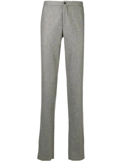 Incotex Plain Straight Trousers In Grey