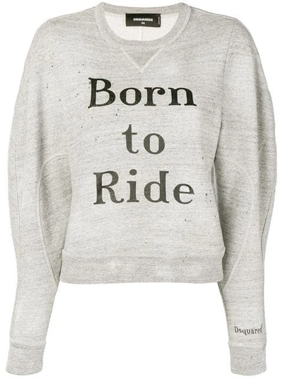 Dsquared2 Born To Ride Sweatshirt In Grey