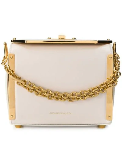 Alexander Mcqueen Mini Square Crossbody Bag C In White