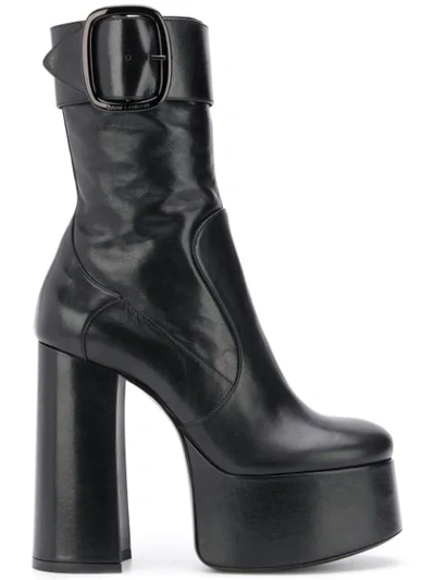 Ysl platform sales ankle boots