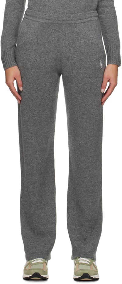 Sporty And Rich Src High Waist Cashmere Trousers In Grey
