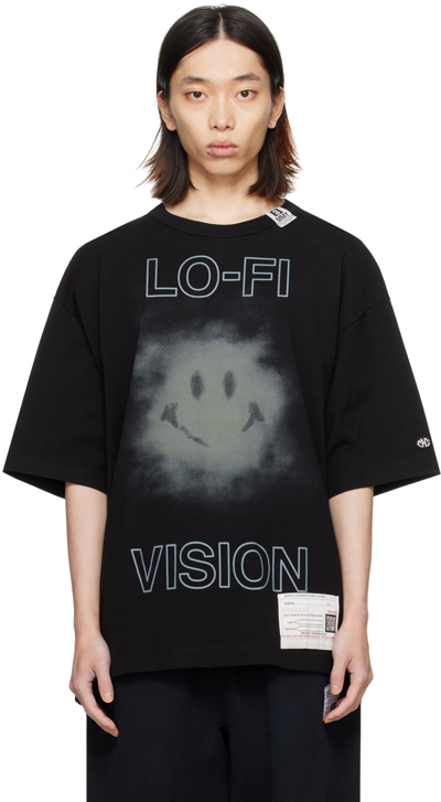 Miharayasuhiro Black 'lo-fi Vision' T-shirt