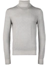 La Fileria For D'aniello Roll-neck Fitted Sweater - Grey